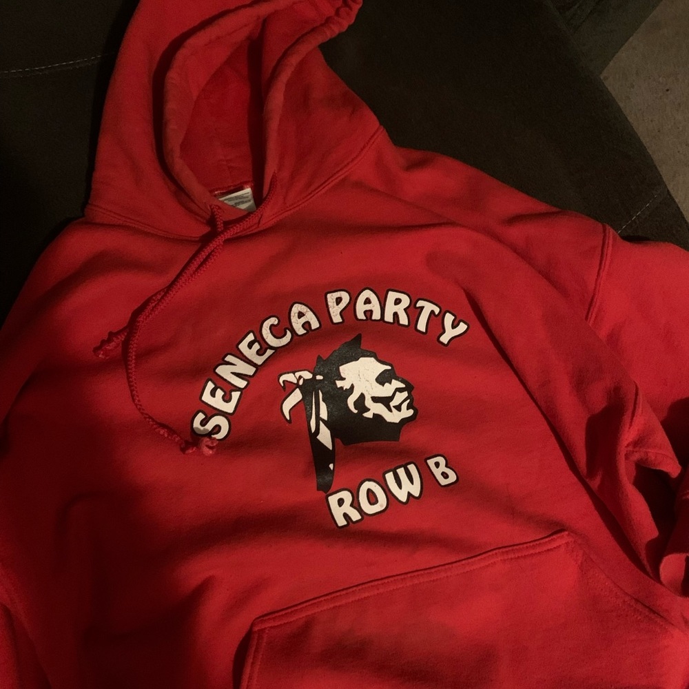XL Seneca Party sweater. Native American sweater